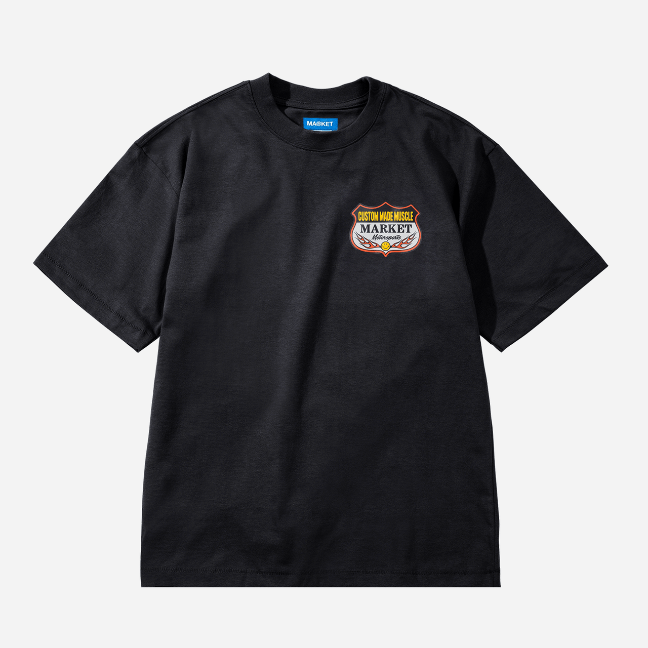 Market Smiley Burnt Rubber T-Shirt - Pirate Black