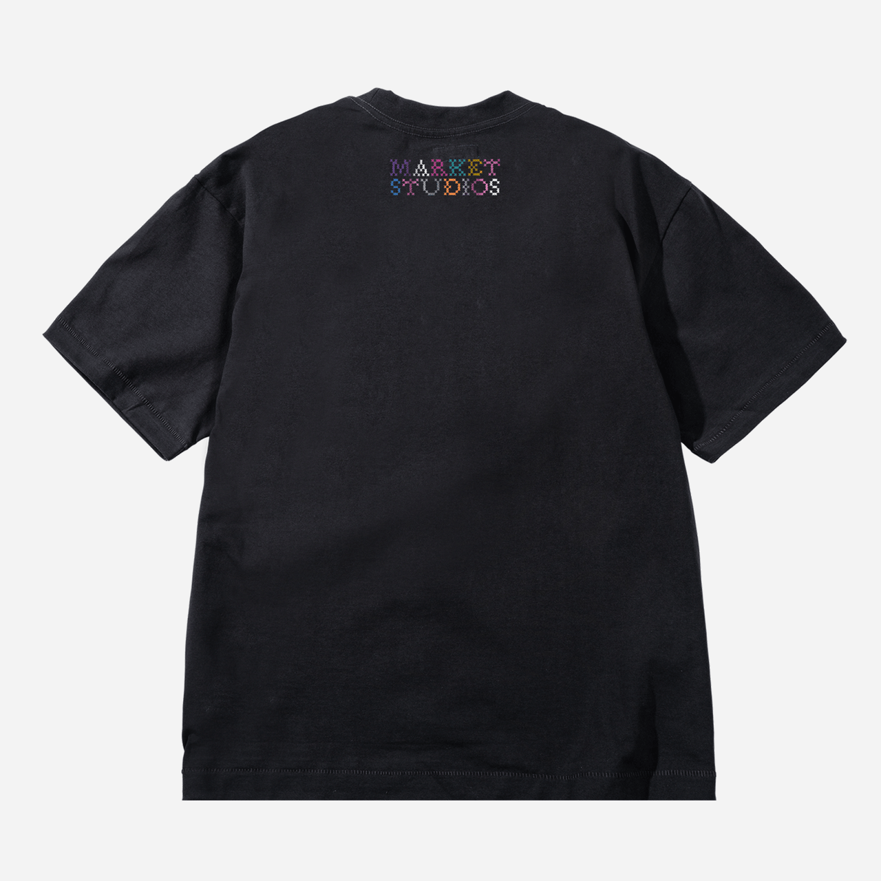 Market Folk Fitted Bear T-Shirt - Pirated Black