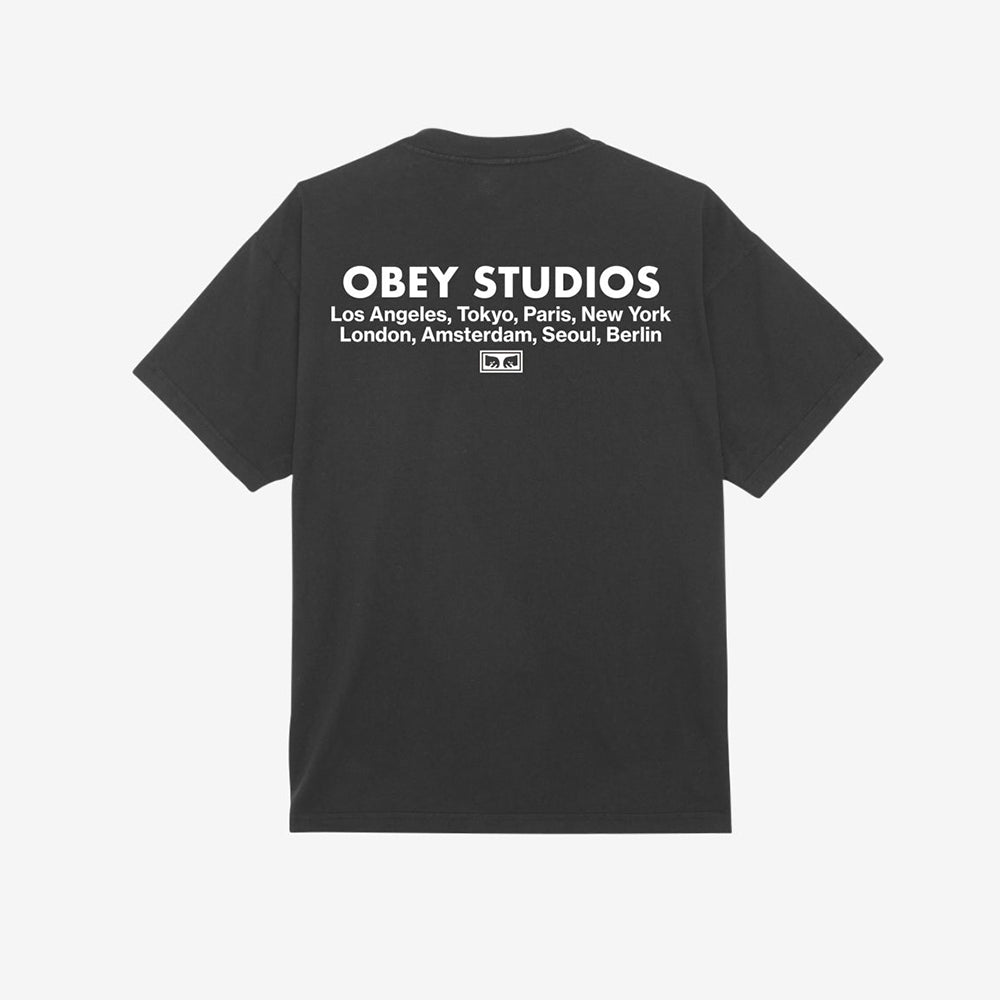 Obey Studios Eye T-Shirt - Jet Black