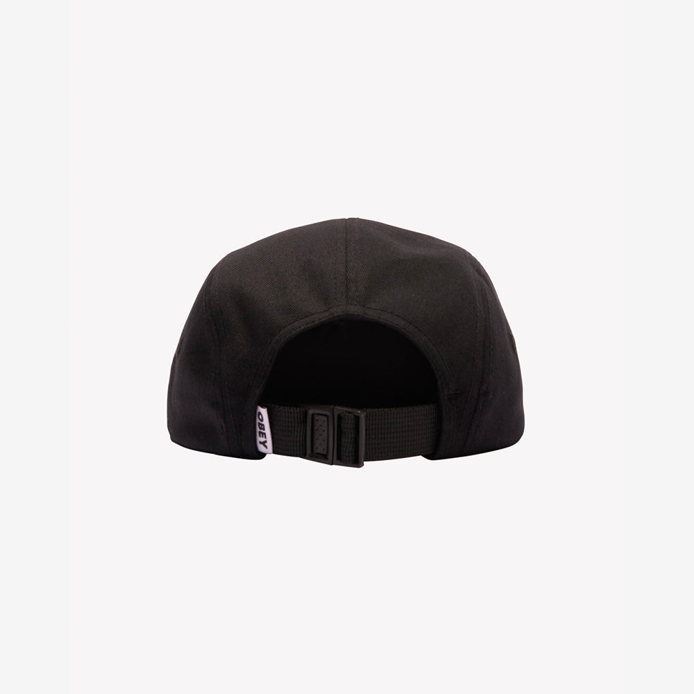 Bold Label Organic 5 Panel Hat - Black