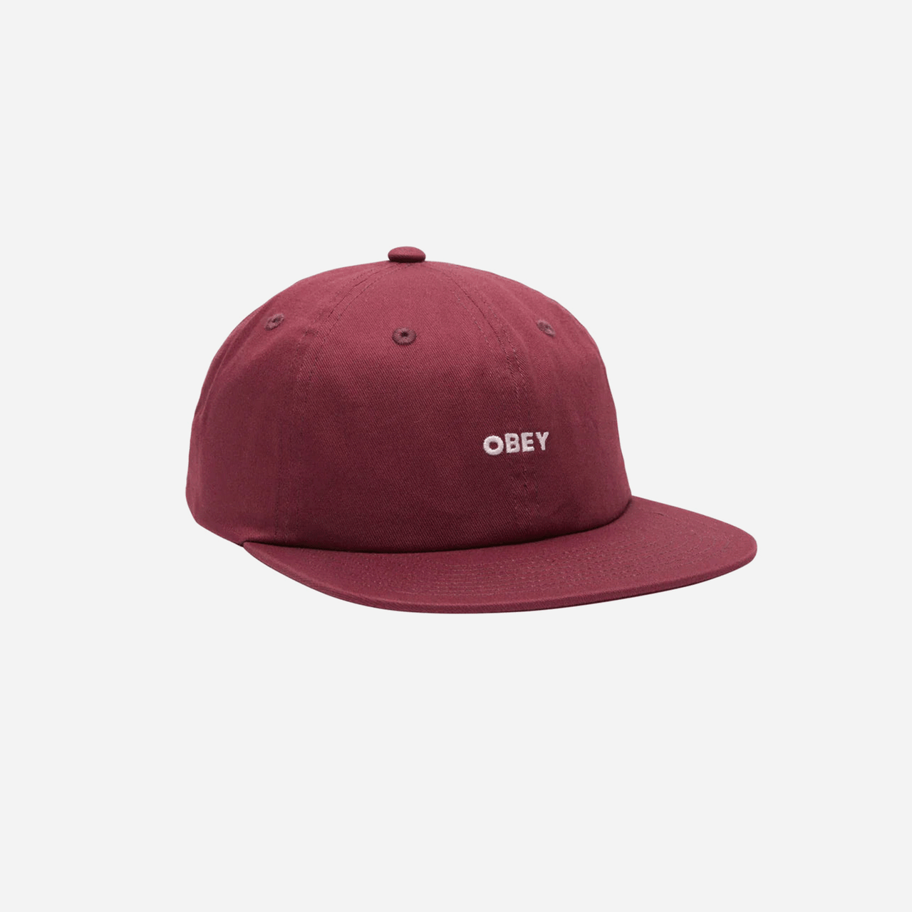 Obey Bold Twill 6 Panel Strapback - Vino