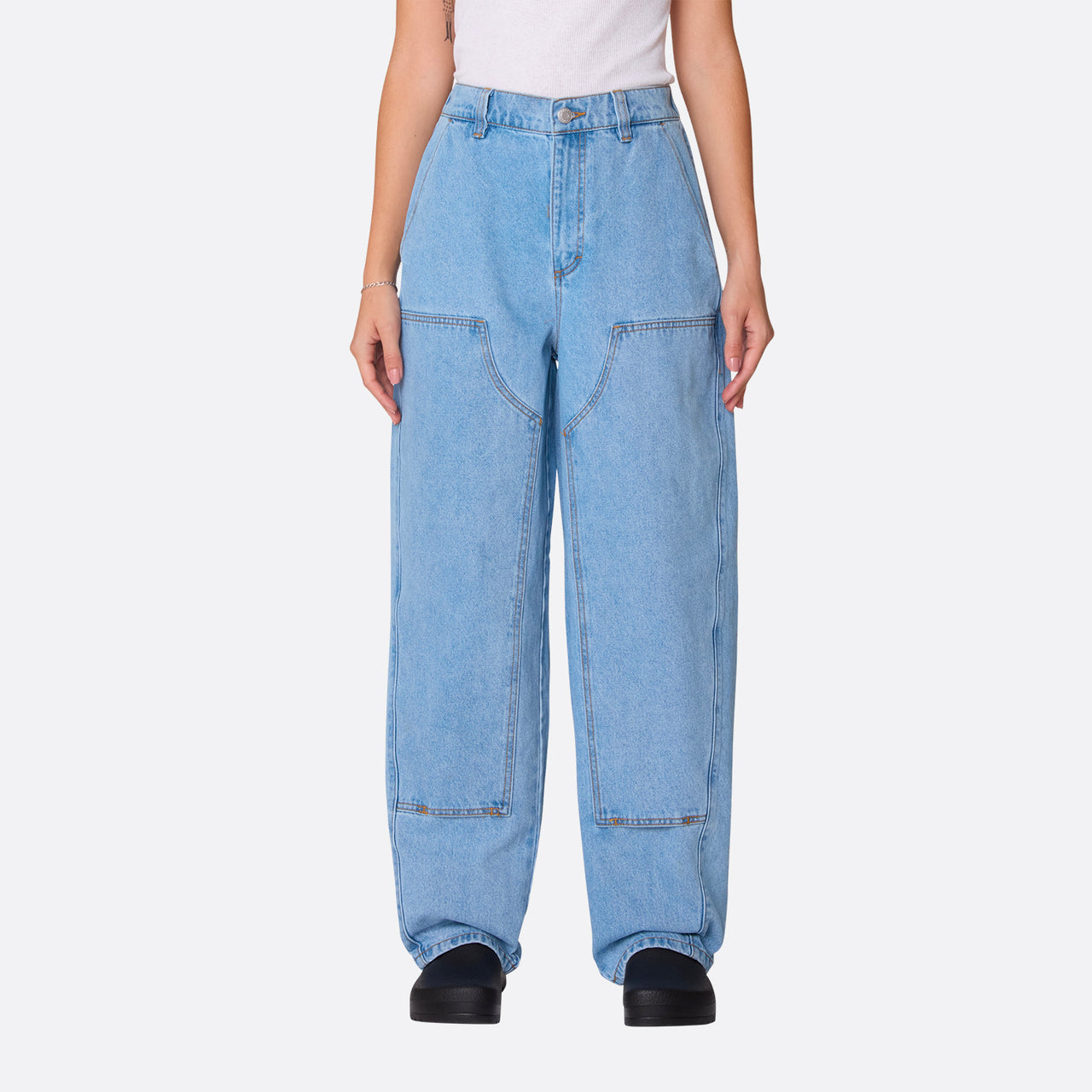 Obey Leah III Baggy DBL Knee Denim - Cirrus Wash