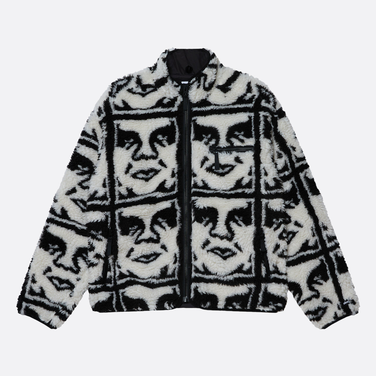 Obey Repeated Icon Sherpa Jacket