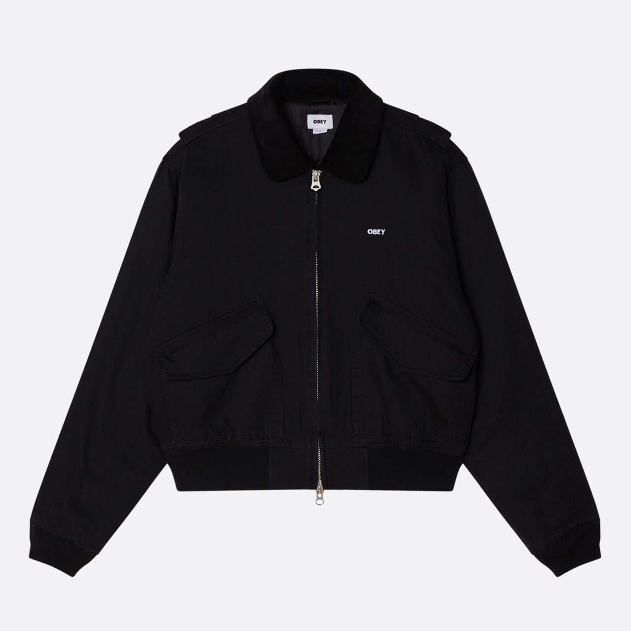 Obey Fade Wash CWU Jacket - Black Faded Wash