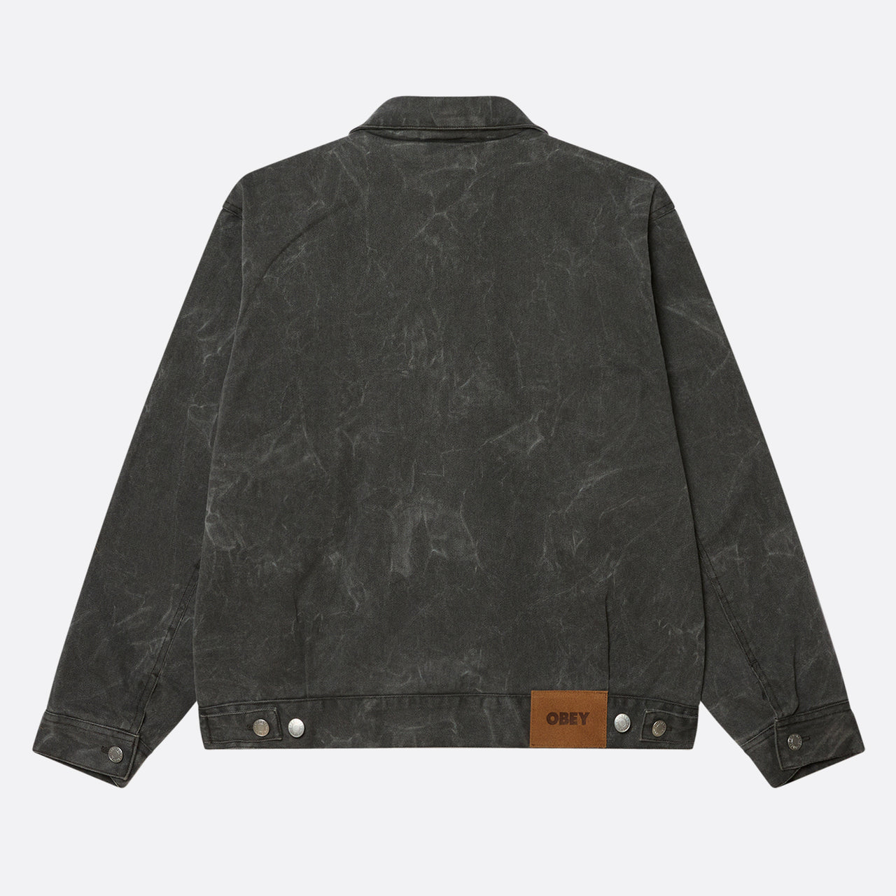 Obey Workman Jacket - Black Wrinkle Wash