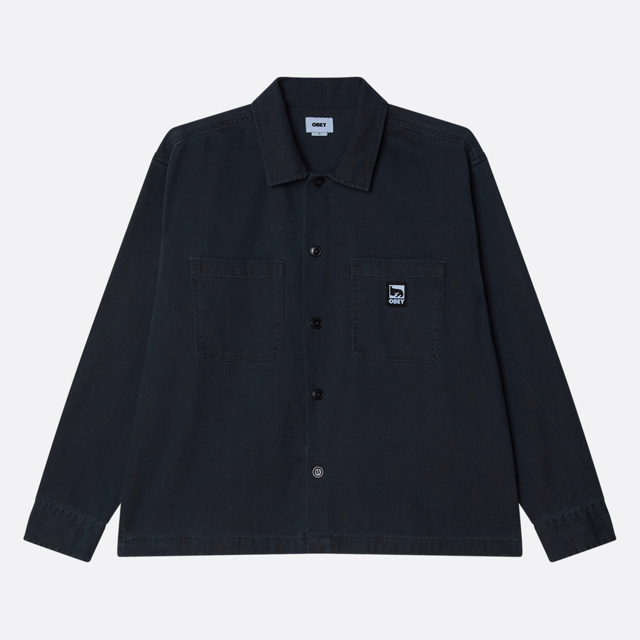 Obey Harvey Shirt Jacket - Black Faded Wash