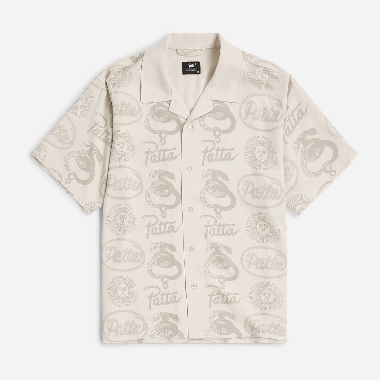 Patta Serpentes Summer Shirt - Pumic Stone