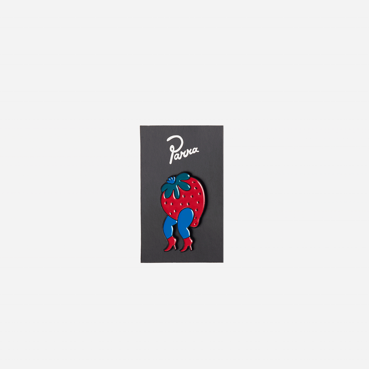 By Parra Stupid Strawberry Enamel Pin - Red