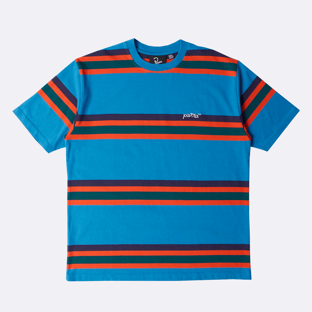 By Parra Script Striped T-Shirt - Blue