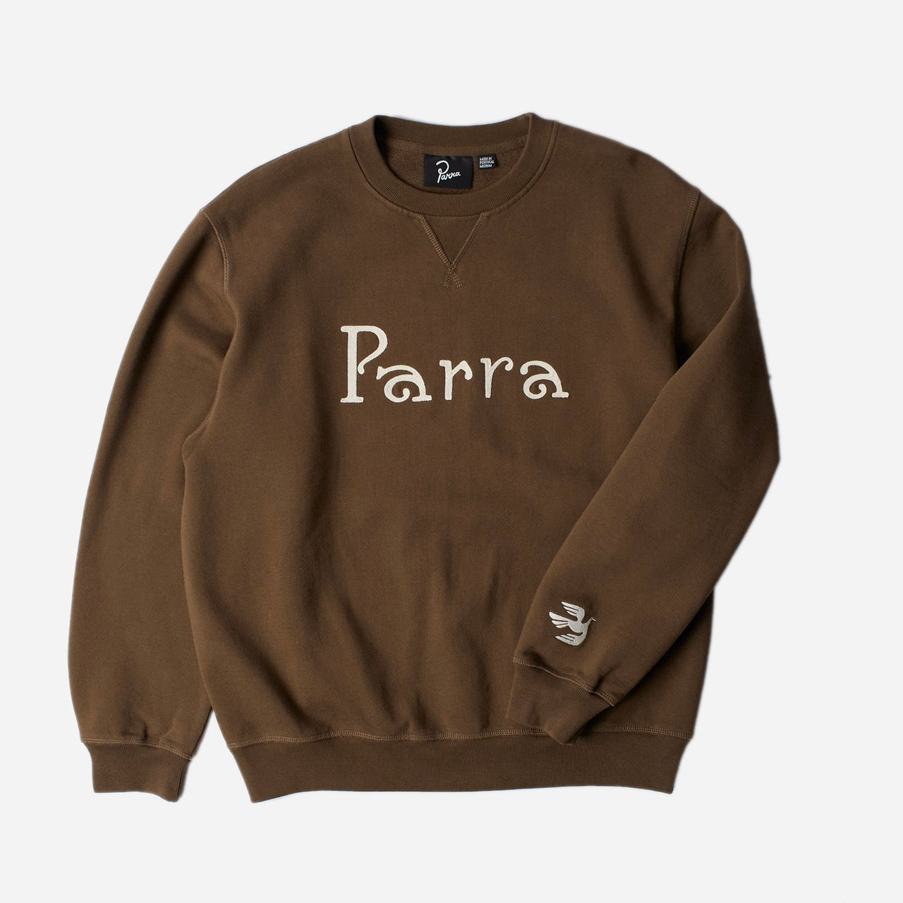 By Parra Weird Trad Logo Crew Neck Sweatshirt - Brown