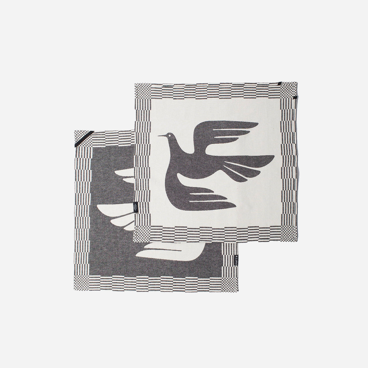 By Parra Infinite Kitchen Bird Towel Set - Black