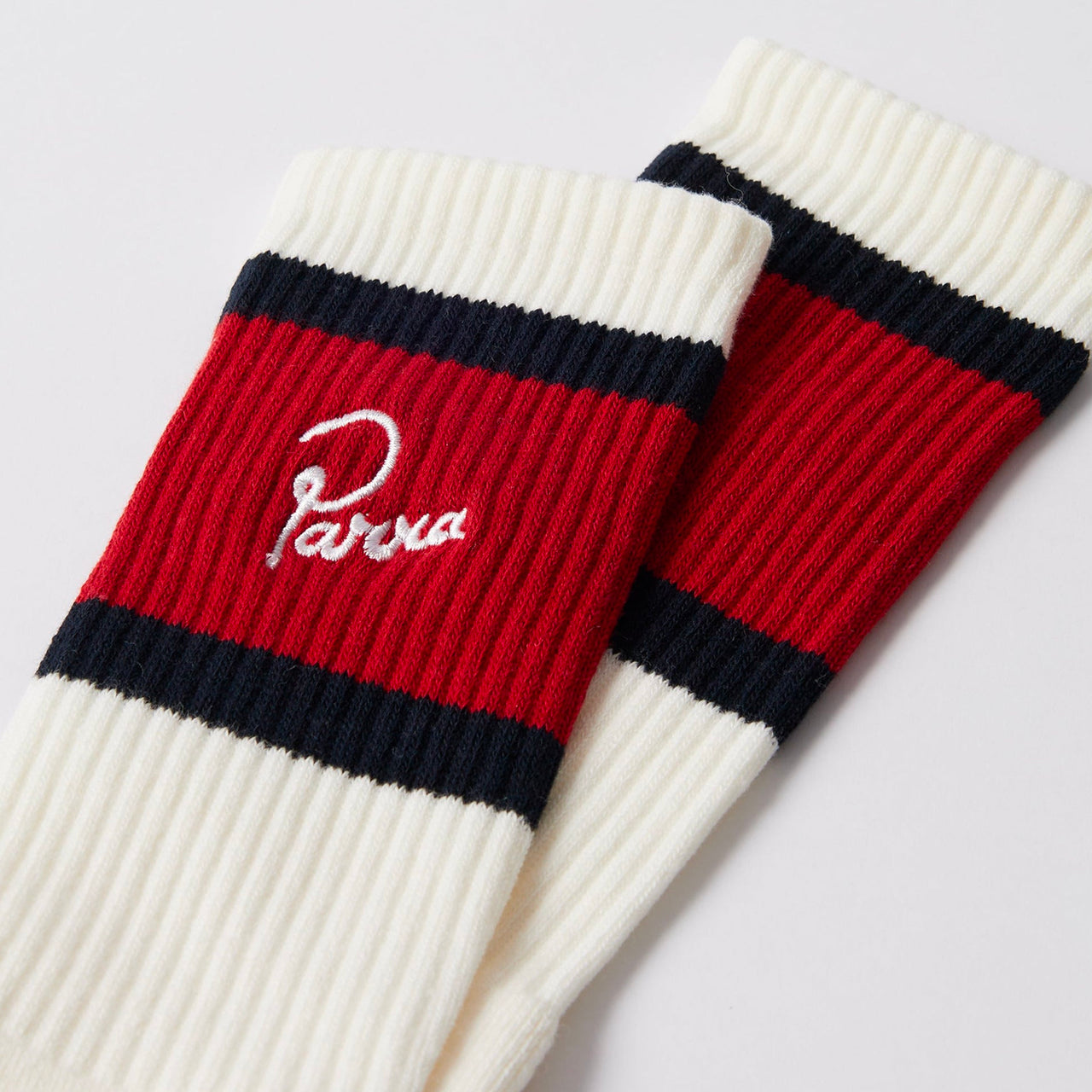 By Parra Signature Striped Crew Socks - Red