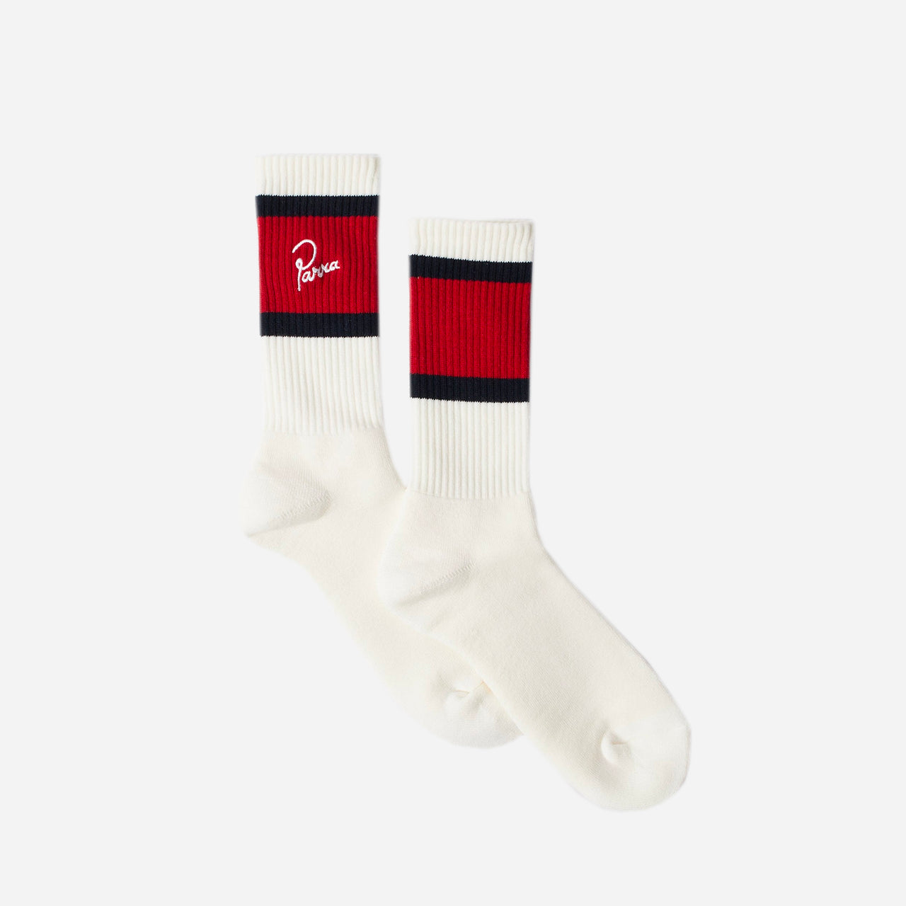 By Parra Signature Striped Crew Socks - Red