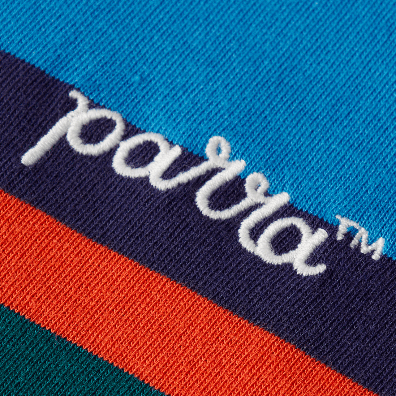 By Parra Script Striped T-Shirt - Blue