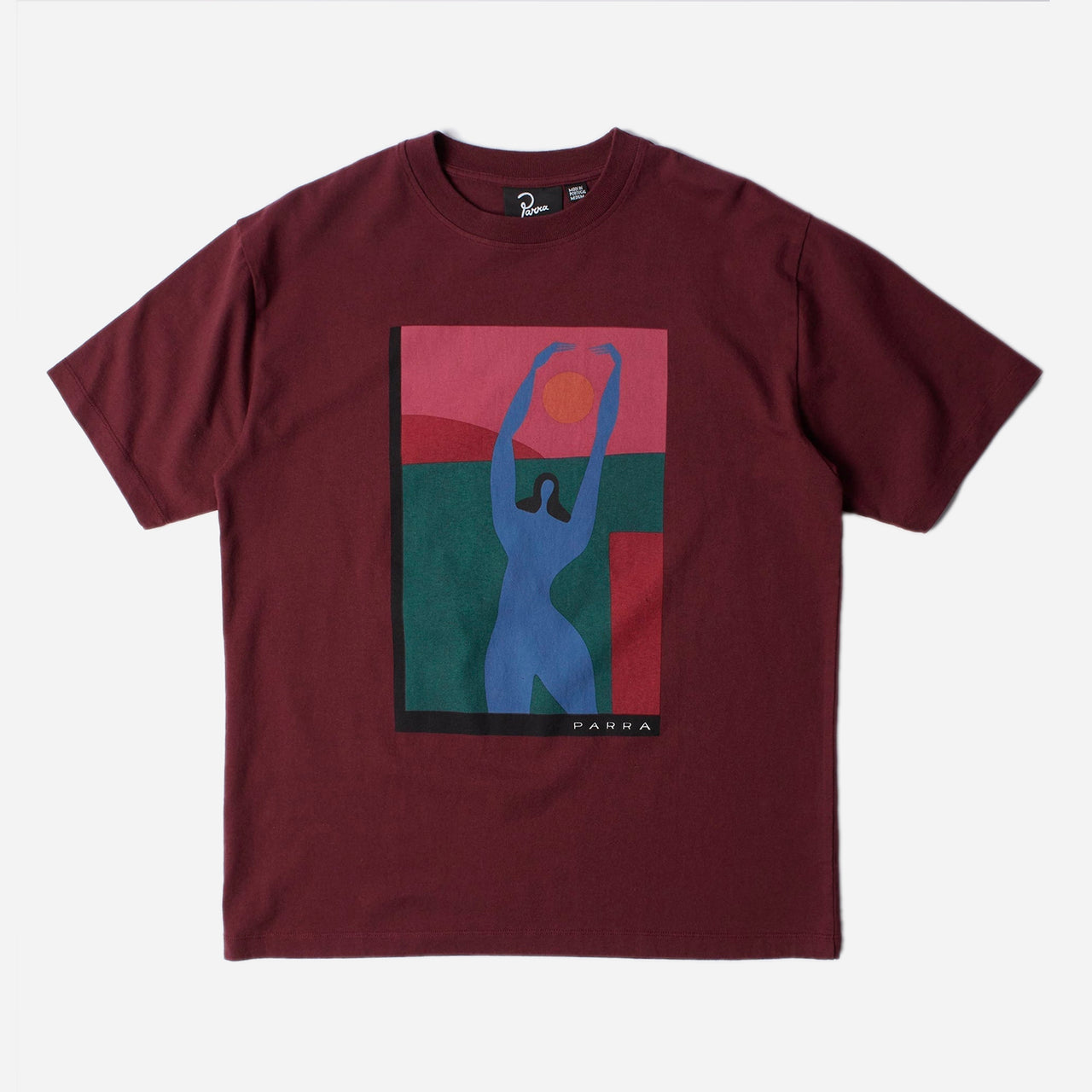 By Parra Protect The Sun T-Shirt - Dark Burgundy
