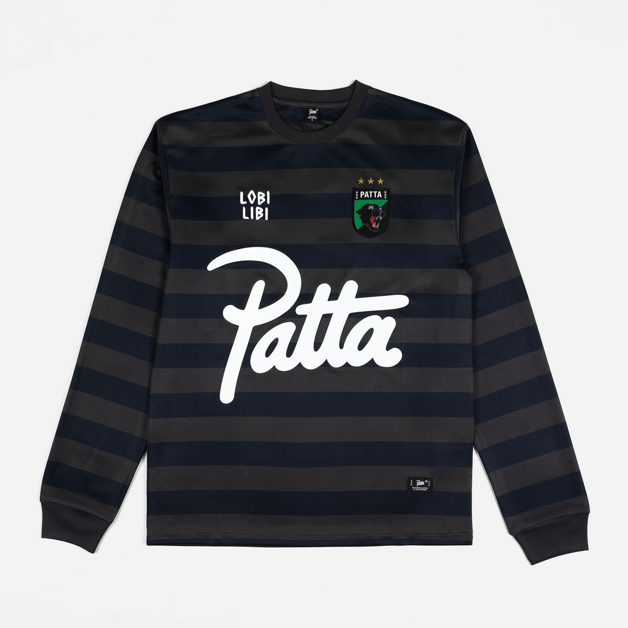 Patta Striped Longsleeve Football Jersey - Forged Iron