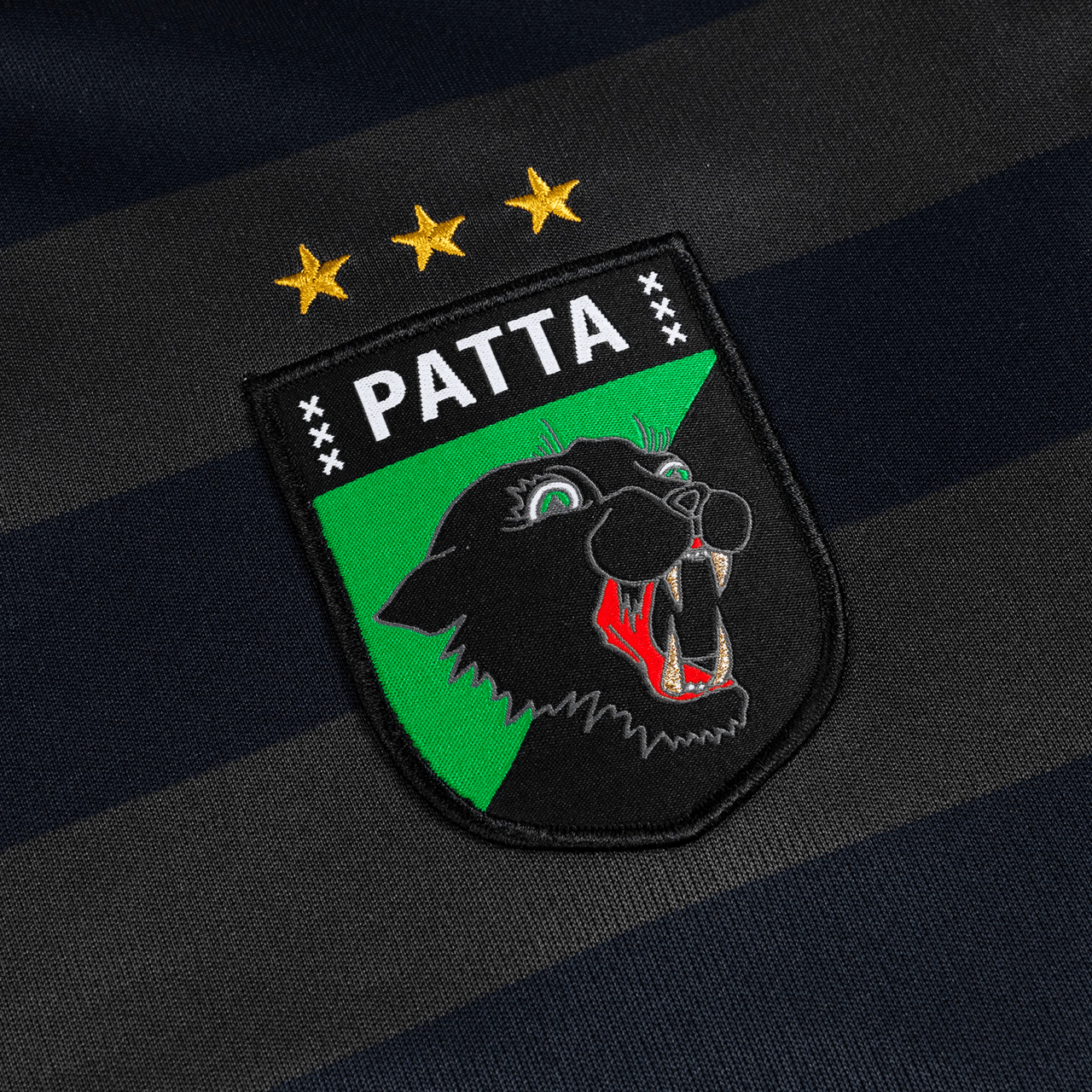 Patta Striped Longsleeve Football Jersey - Forged Iron