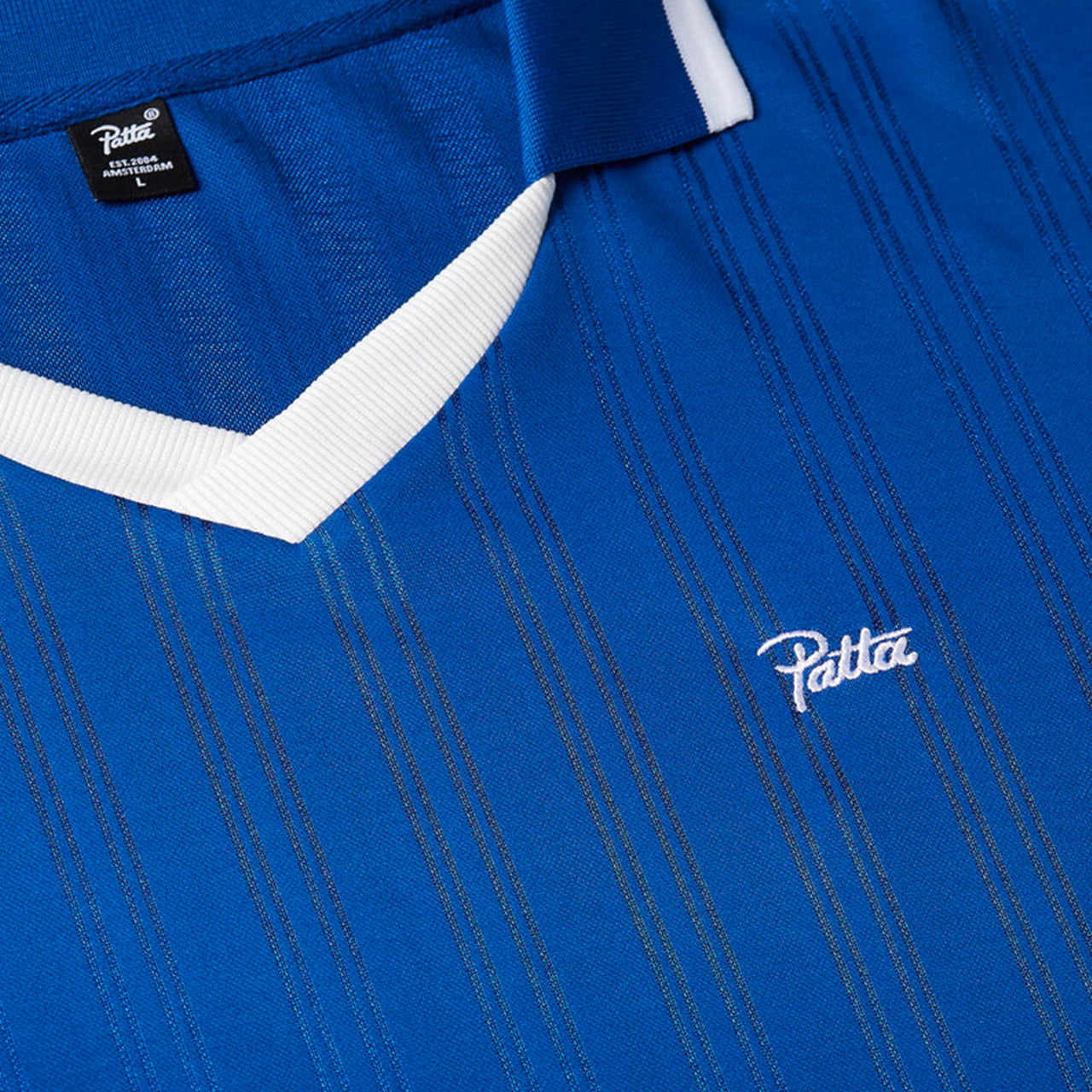 Patta Jacquard Striped Long Sleeve Jersey - Monaco Blue