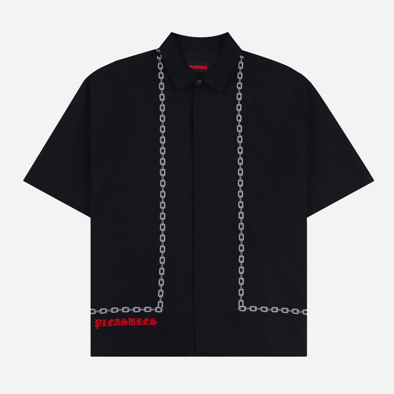 Pleasures Chain Button Up - Black