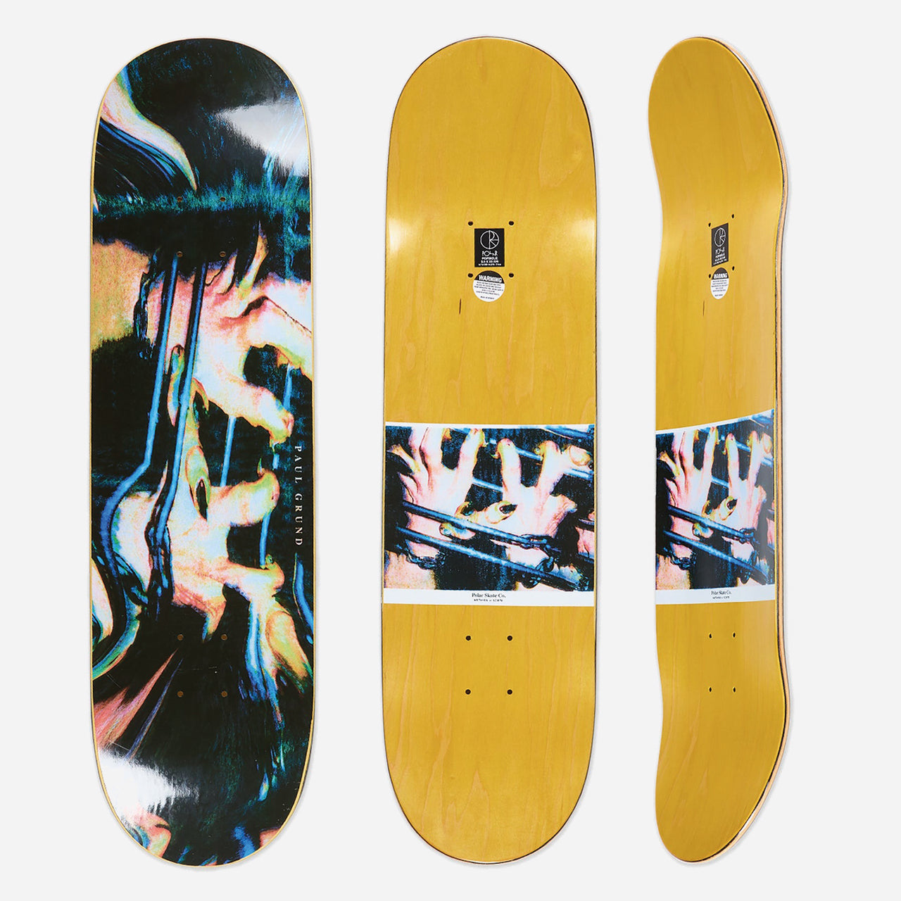 Polar Skate Tweaked Hands Deck - Yellow
