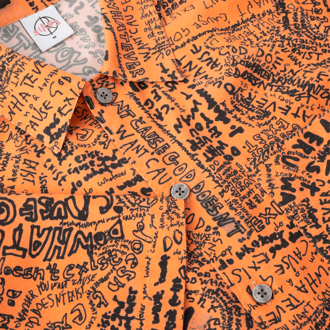 Polar Skate Bowling Shirt / Exist - Orange