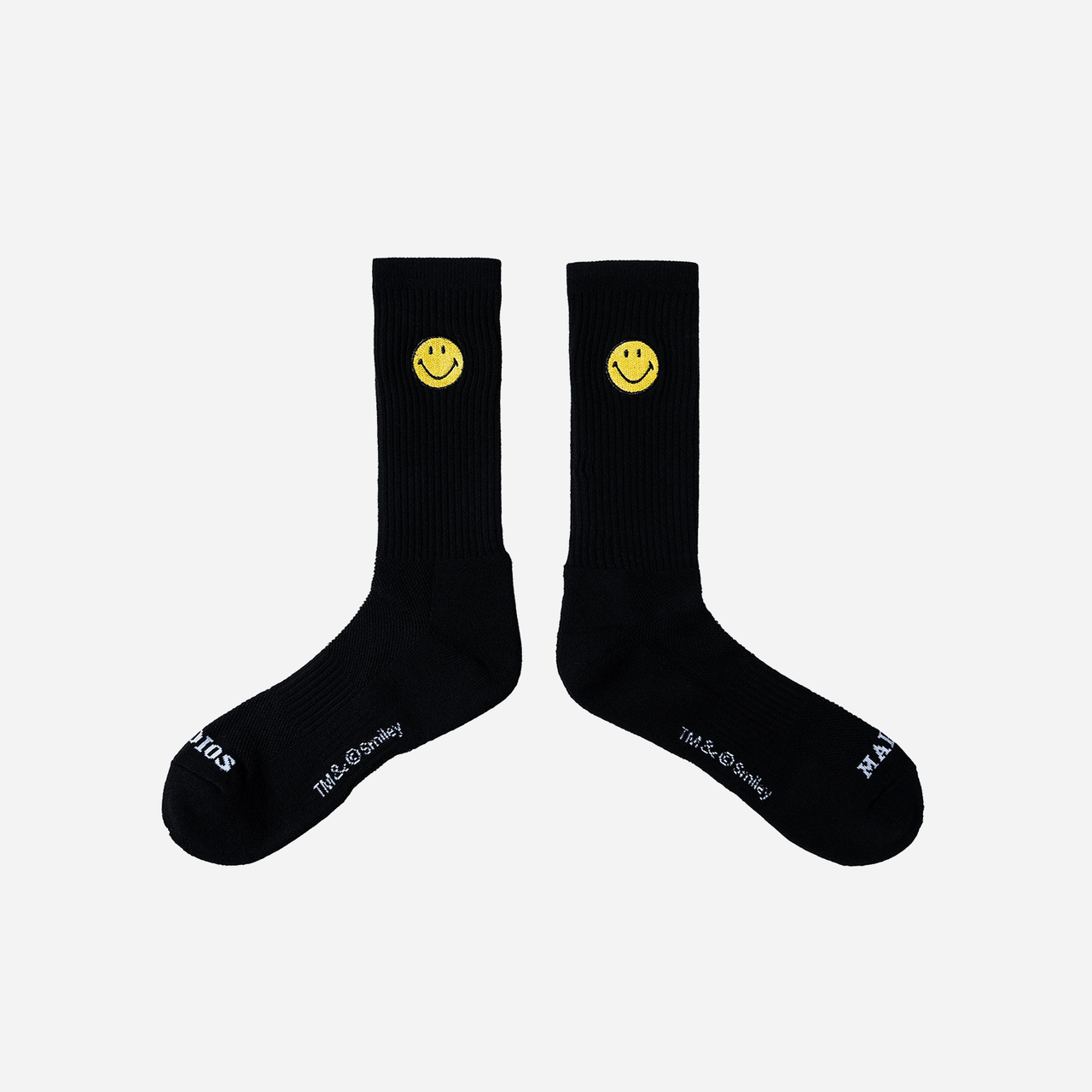 Market X Smiley Badge Crew Socks - Black