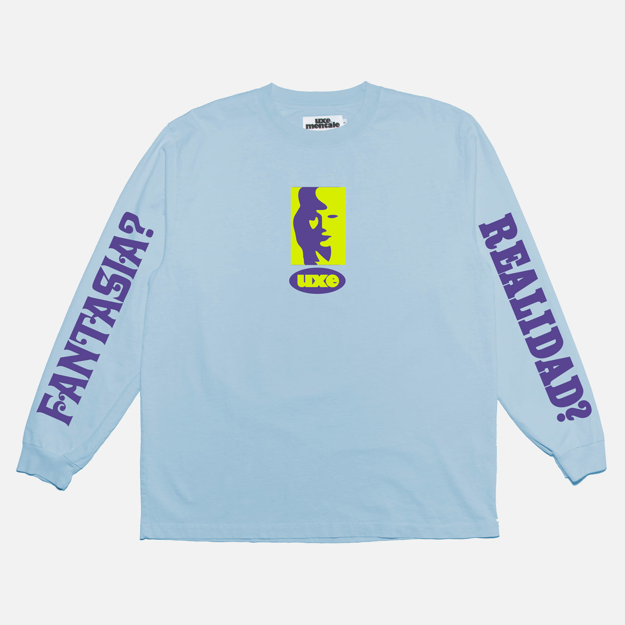 Uxe Standard Feet Long Sleeve Tee - Washed Light Blue