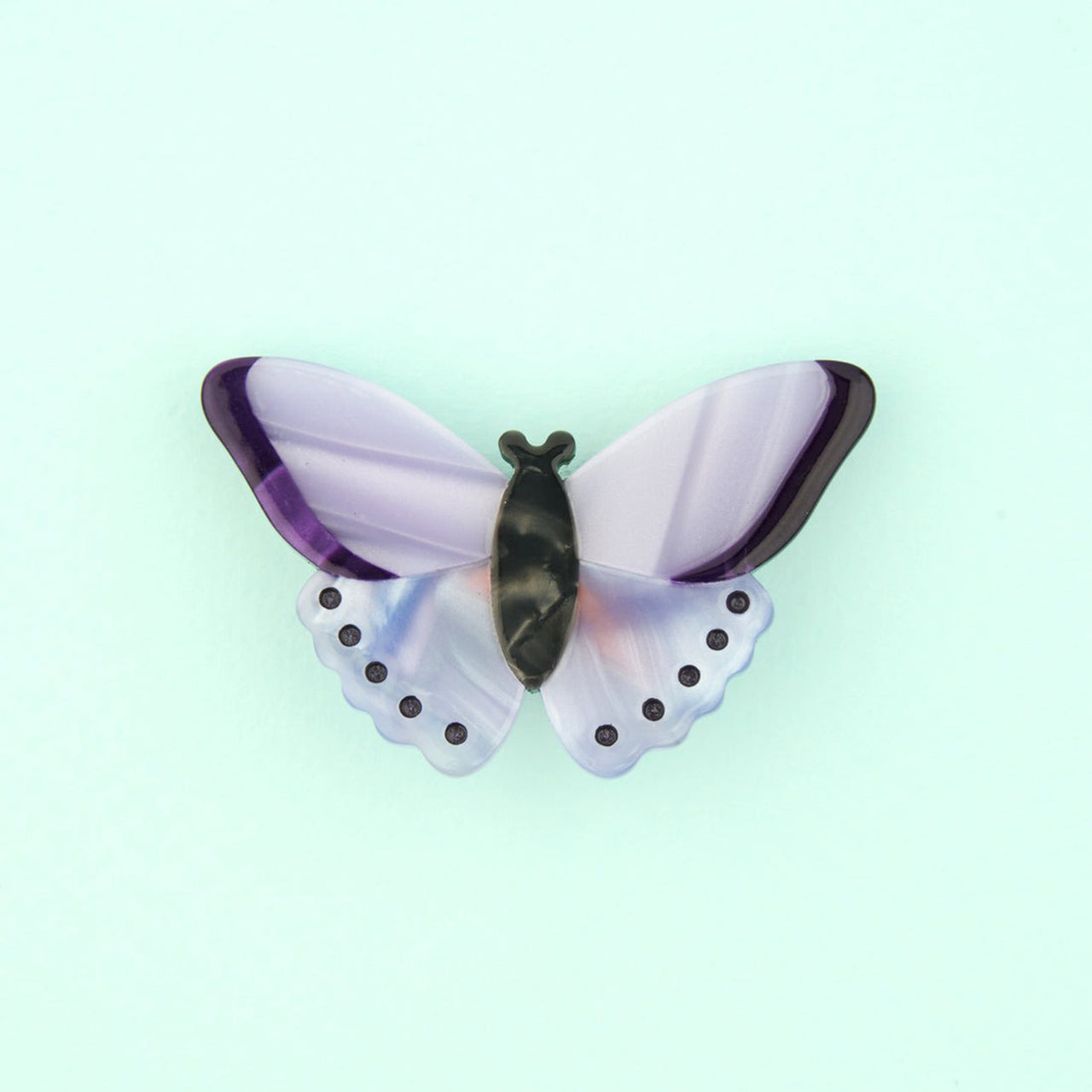 Barrette - Papillon Mauve