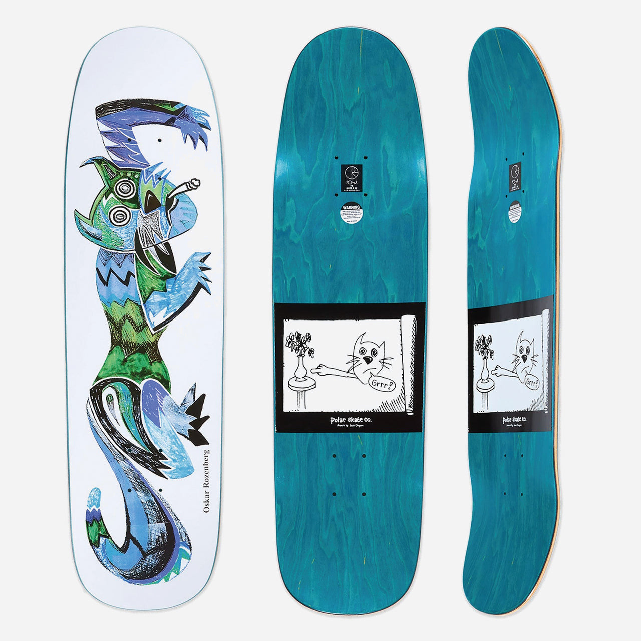 Polar Skate Oskar Rozenberg Deck / Trippin - Blue