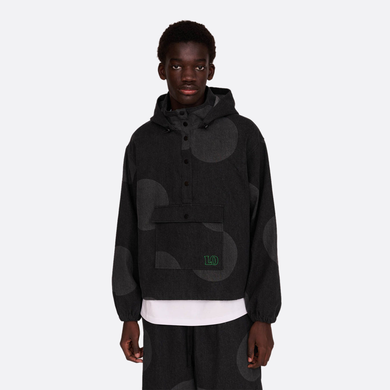 Lazy Oaf Denim Polka Pull Over Jacket