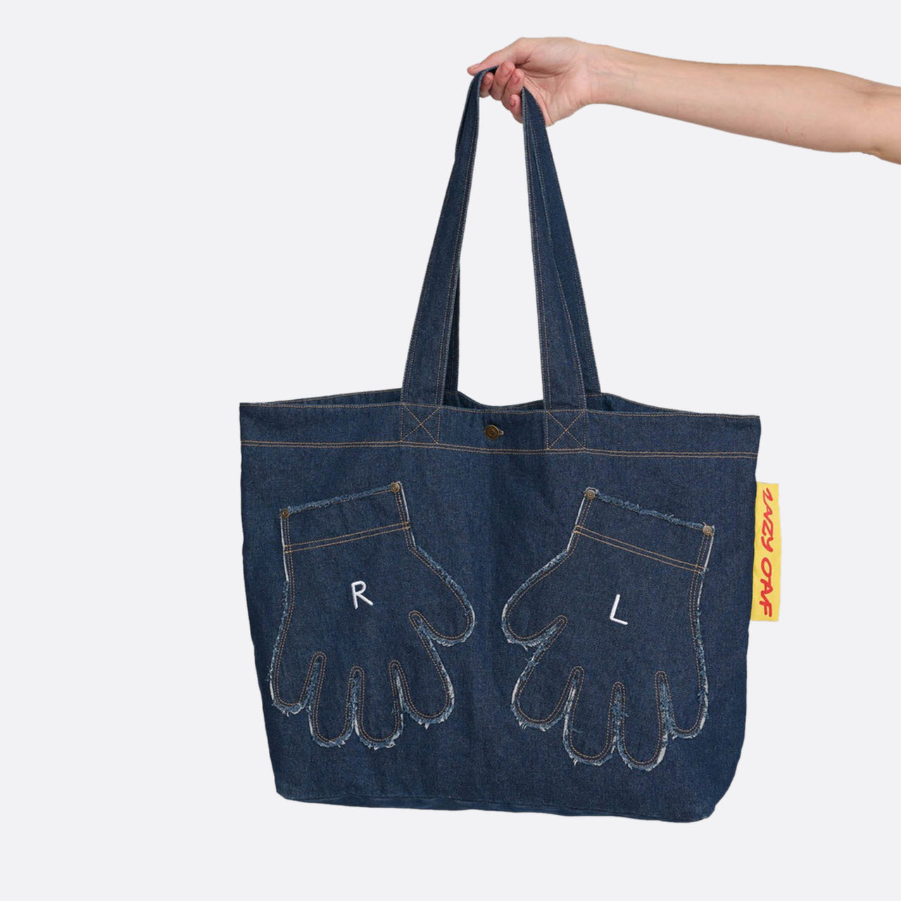 Lazy Oaf Out Of Hand Denim Tote Bag