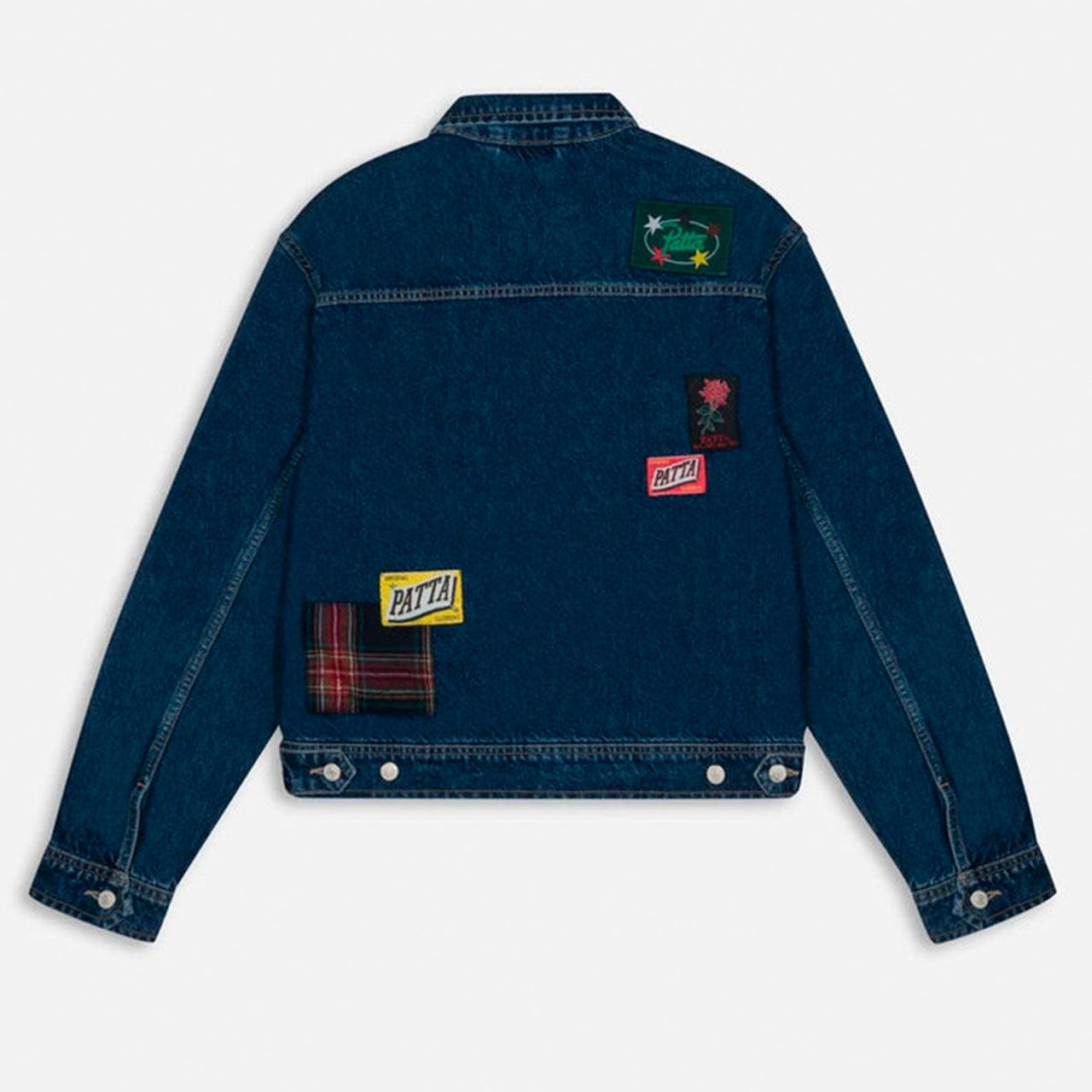 Patta Whole Lotta Labels Denim Jacket - Light Blue Denim