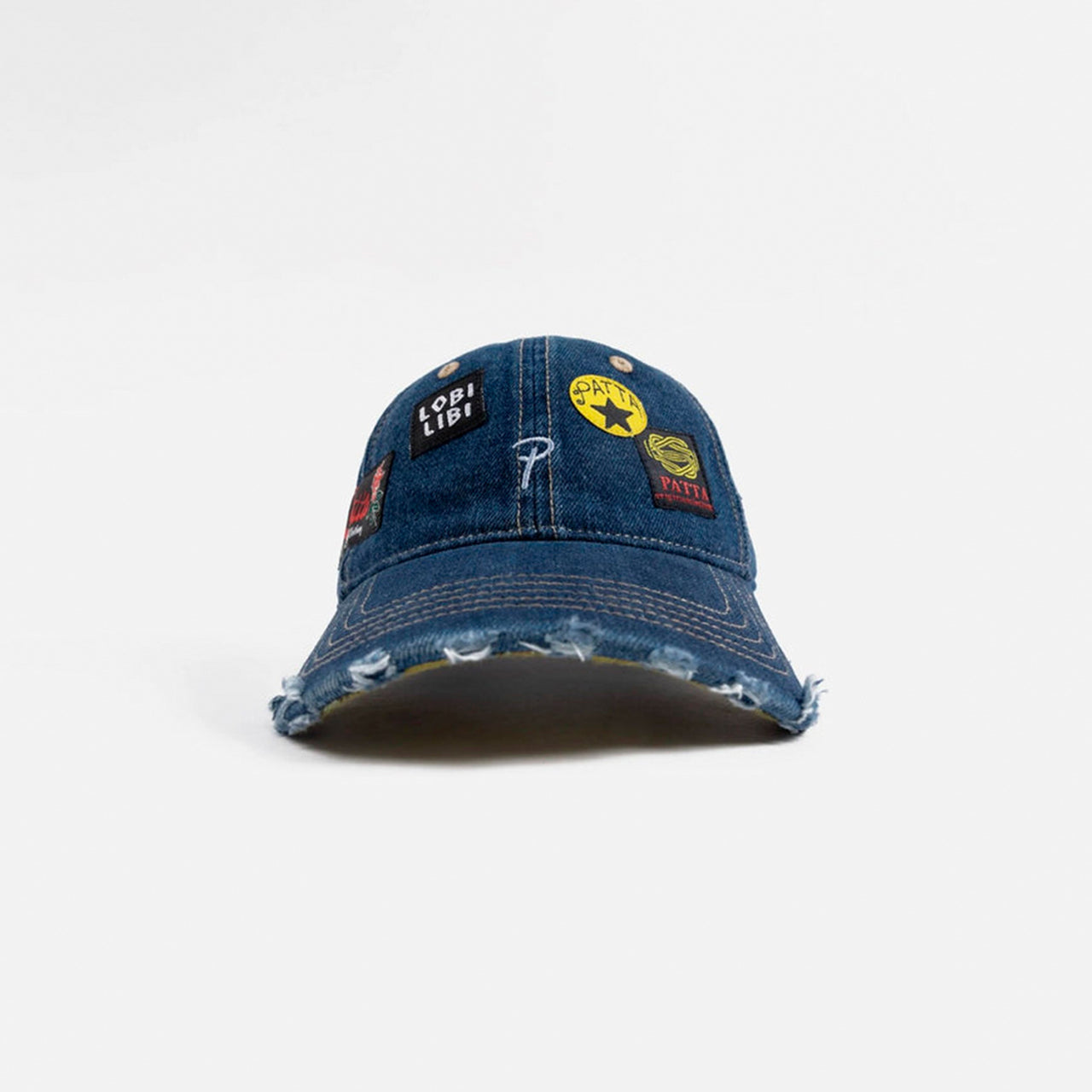 Patta Whole Lotta Labels Denim Cap - Light Blue Denim