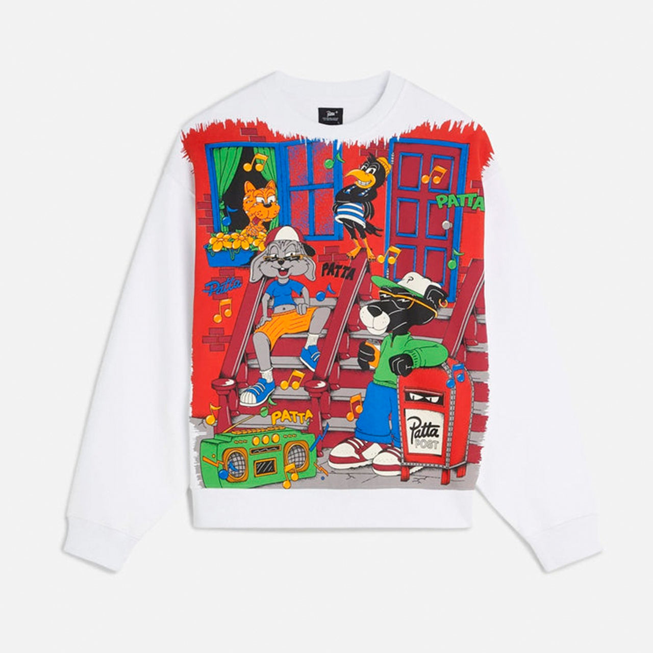 Patta Block Party Crewneck Sweater - White