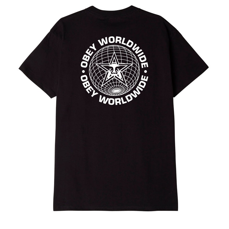 Worldwide Globe Classic T-Shirt - Black