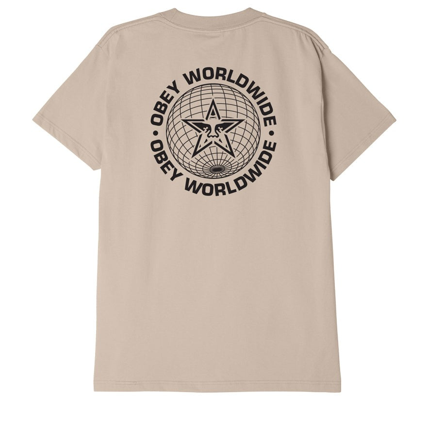 Worldwide Globe Classic T-Shirt - Sand