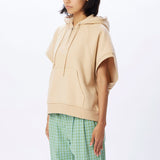 Reese Relaxed Fit Hooded Vest - Oat Milk