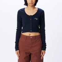 Millie Cropped Cardigan - Dark Navy