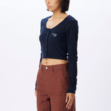 Millie Cropped Cardigan - Dark Navy