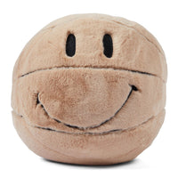 Smiley Sherpa Basketball Pillow - Ecru