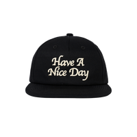 Have a Nice Day 5 Panel Hat - Black