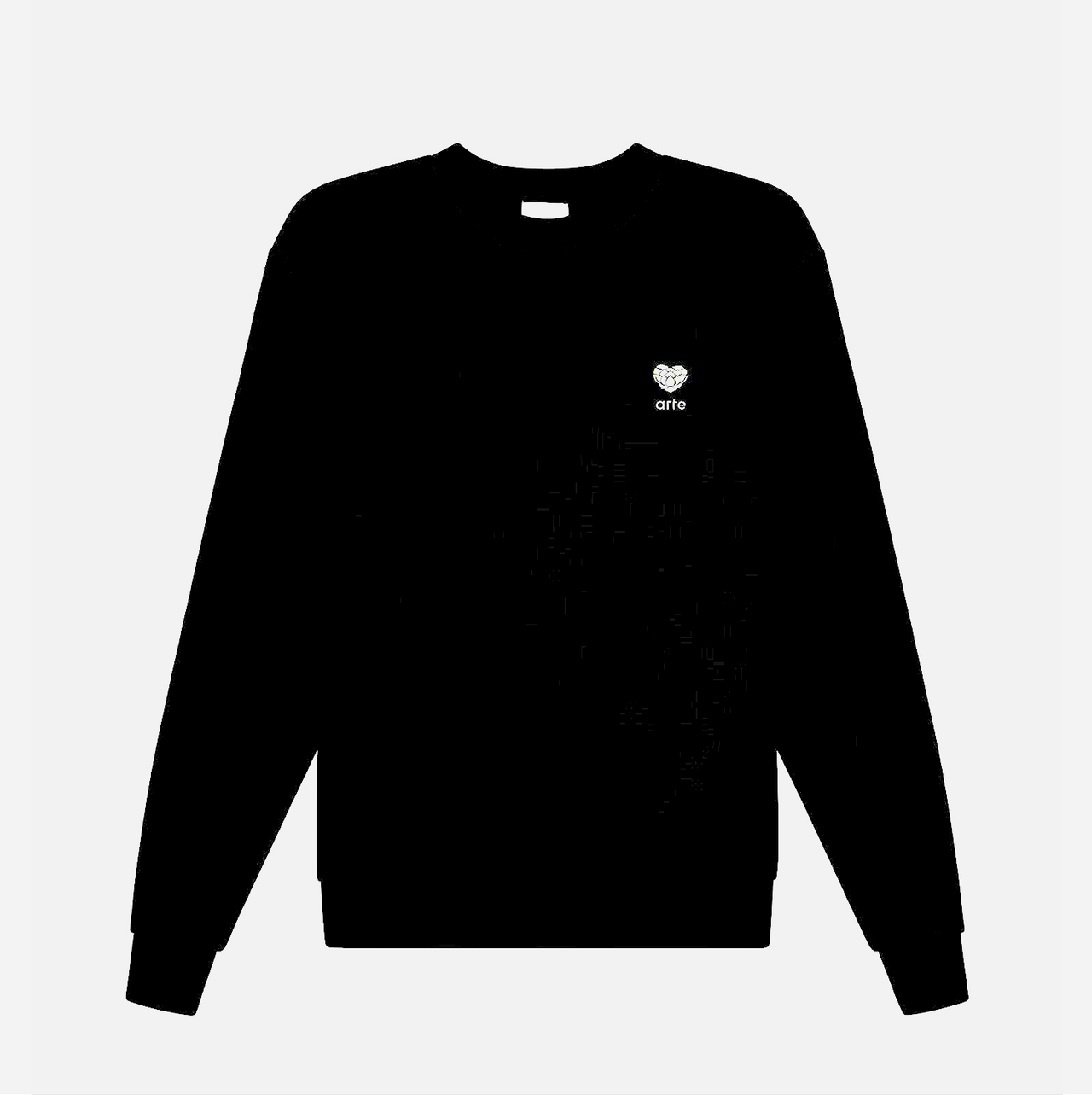 Heart Flower Crewneck - Black