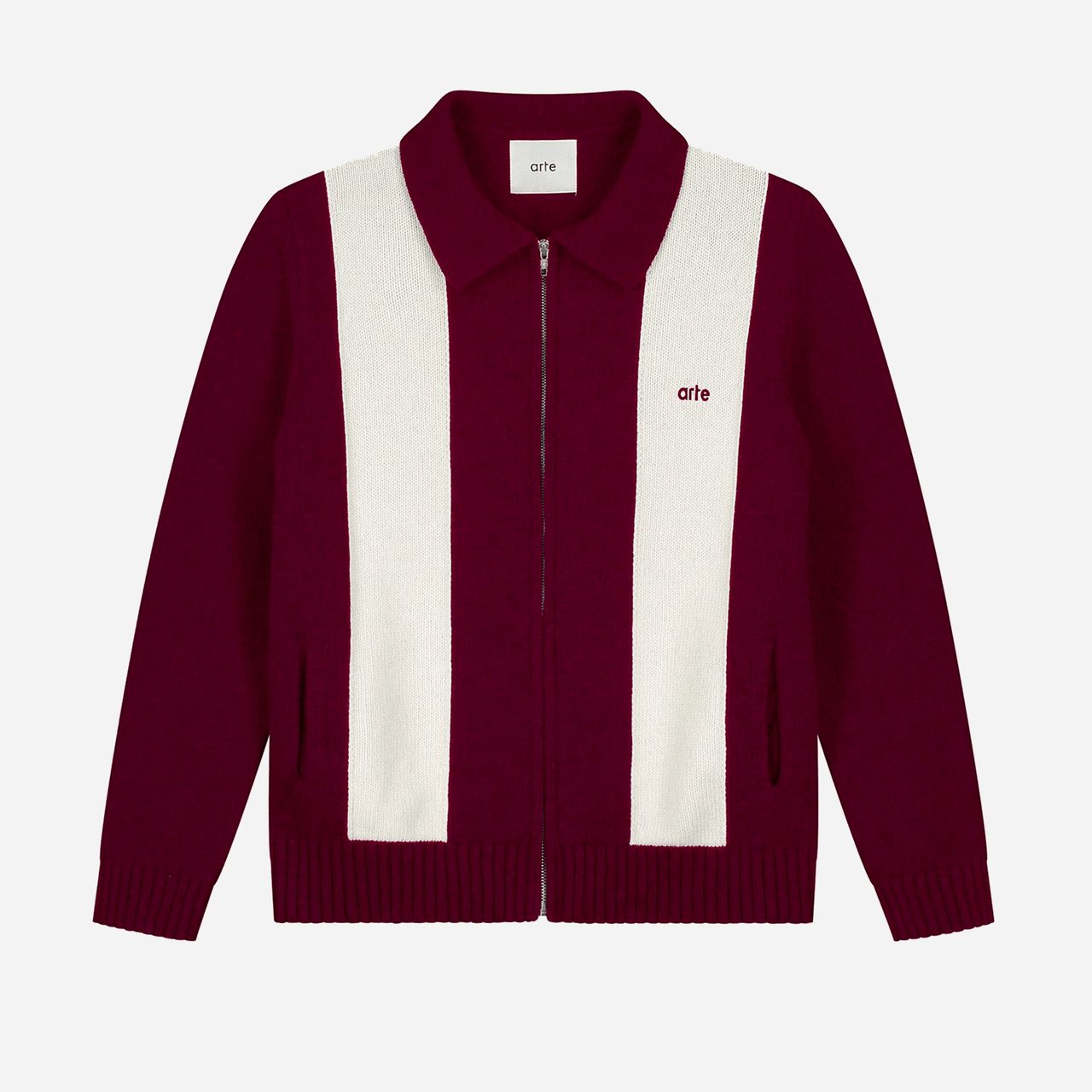 Arte Cardigan - Bordeaux / Cream