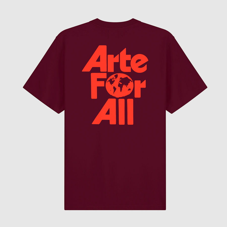 Arte For All T-Shirt - Bordeaux