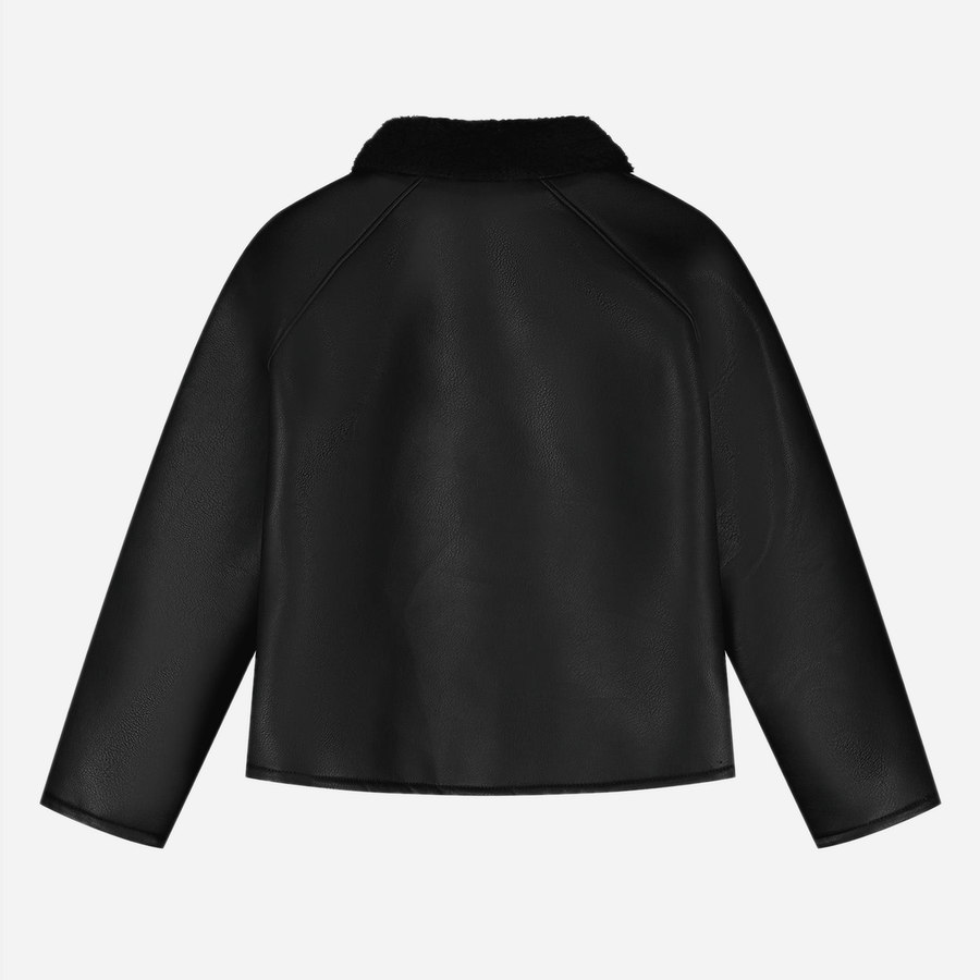 Arte Shearling Jacket - Black secondary
