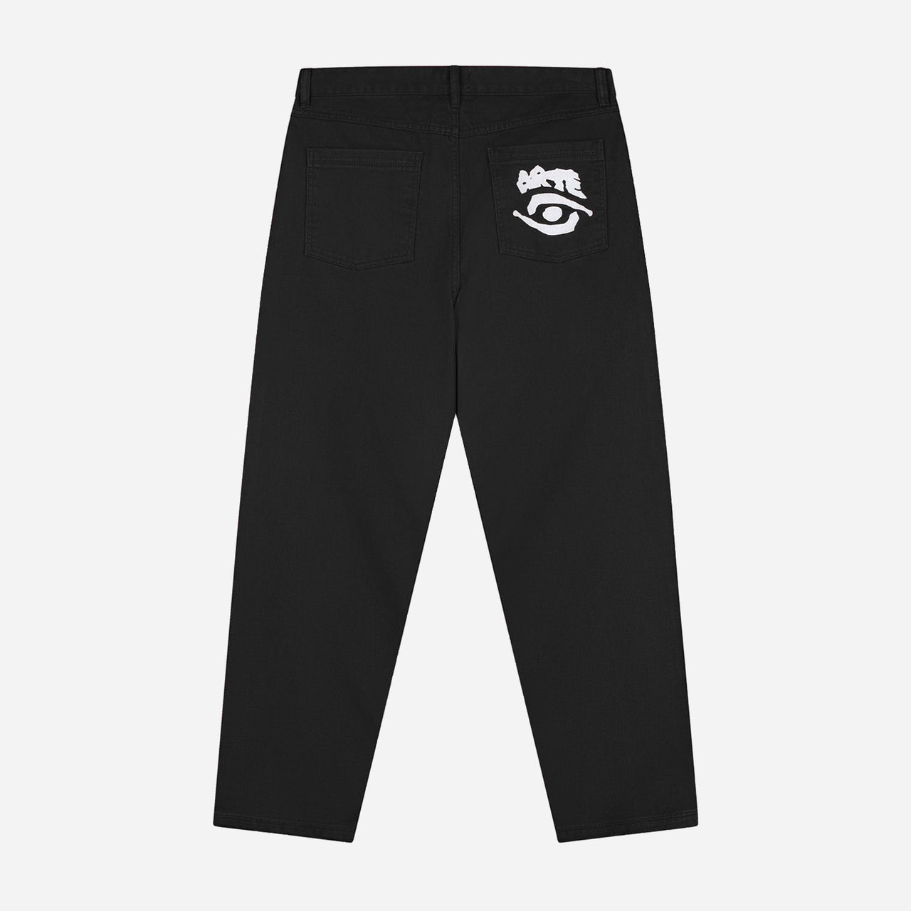 Arte Back Pocket Graphic Pants - Black