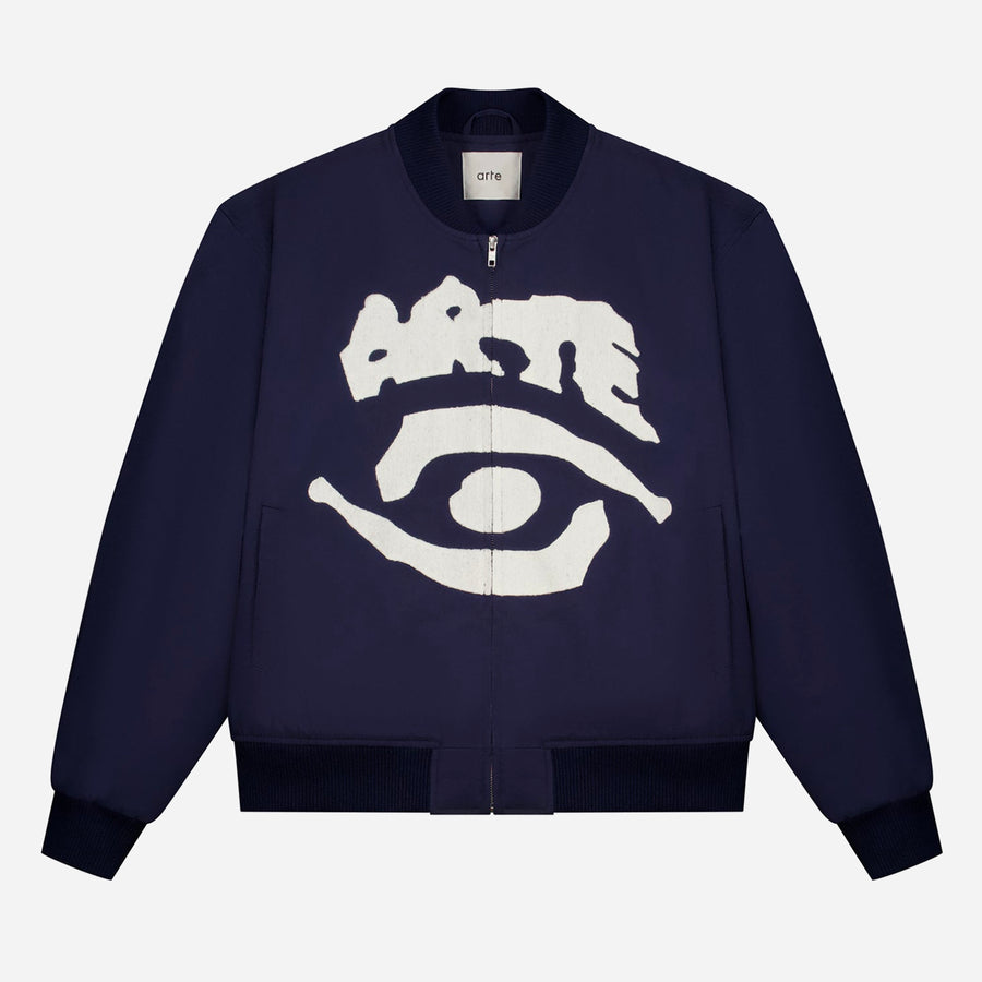 Arte Eye Bomber Jacket - Navy