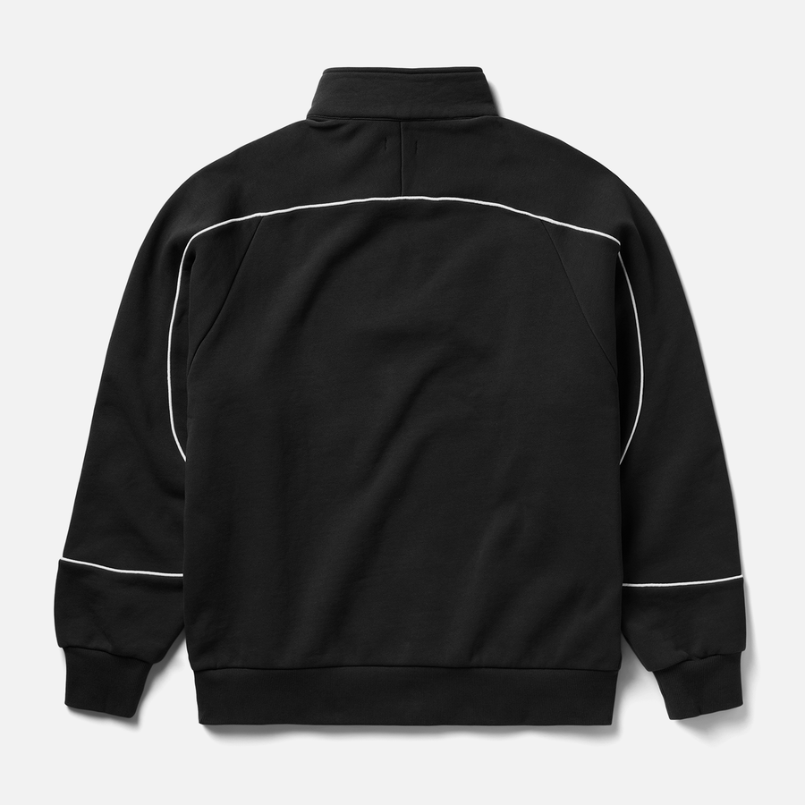 Born & Raised Piped Quarter Zipped Sweater - Black secondary