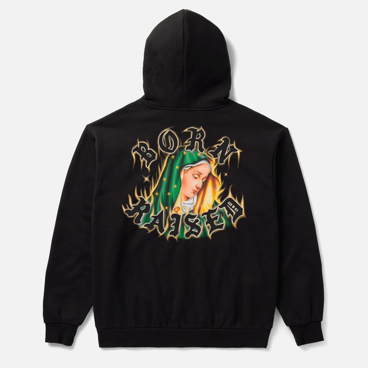 Born & Raised Guadalupe Zip-Up Hoodie - Black