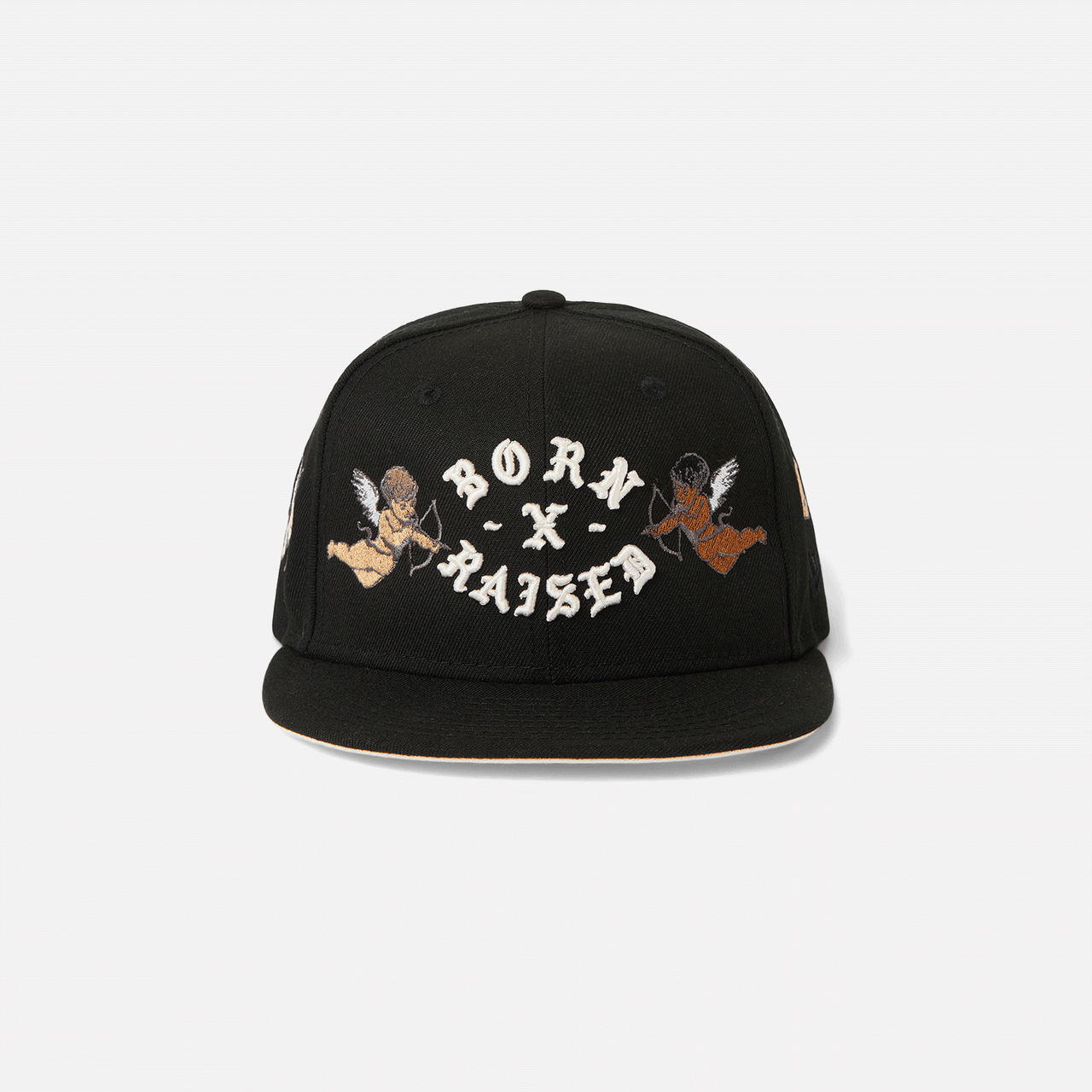 Born & Raised New Era Fitted Rocker Hat - Black / White